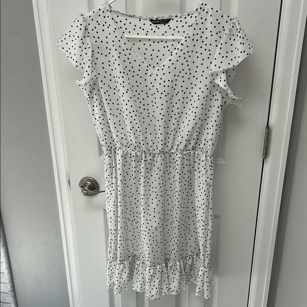 White Polka Dot Dress